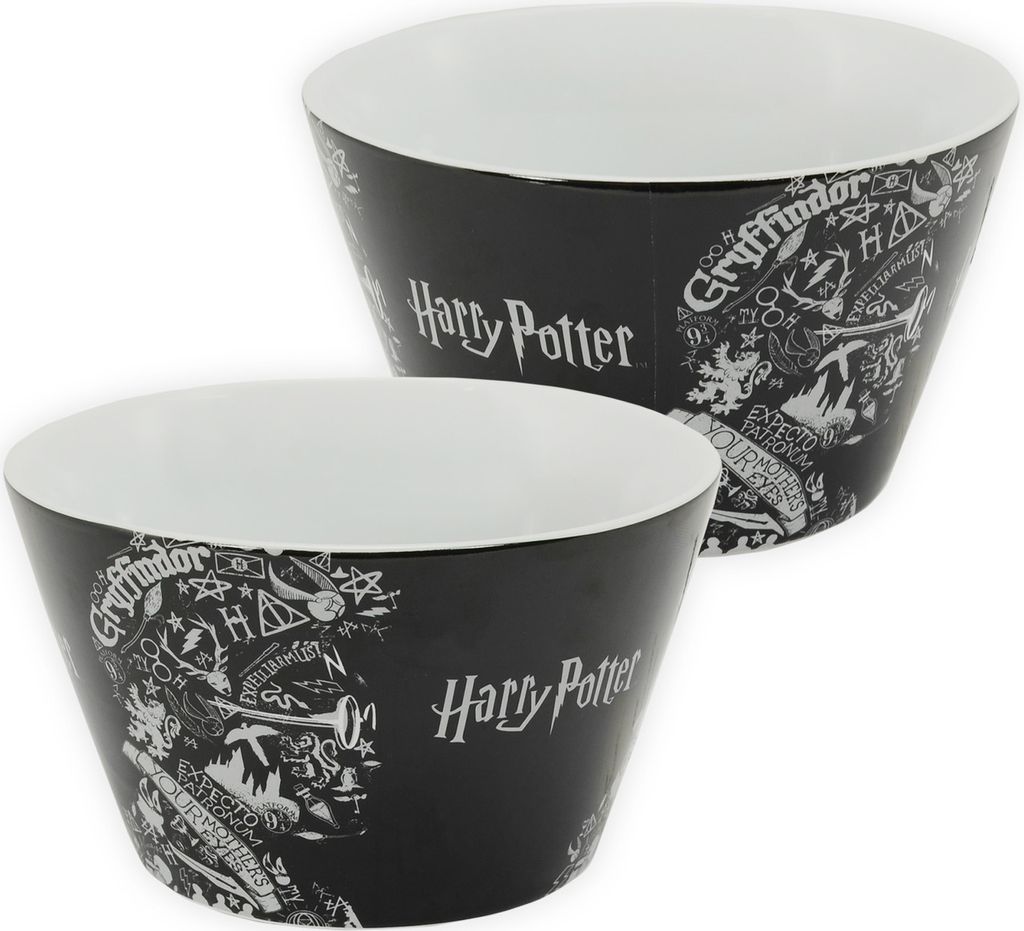 Harry Potter Müslischale - Silhouette Schale Hogwarts Schüssel aus Porzellan 500 ml