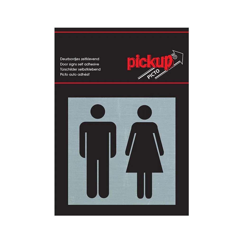 Panneau Toilettes Alu 80x80 mm - Fini la Confusion avec une Signalétique