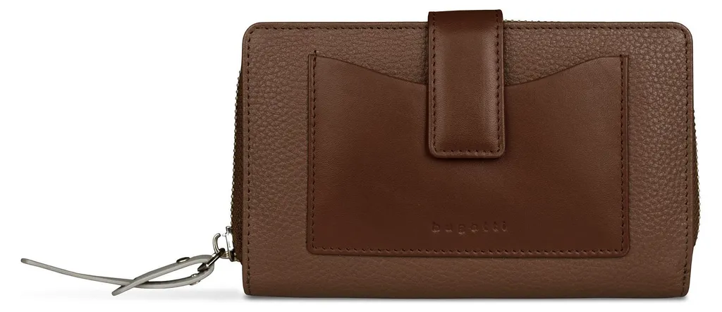 bugatti Viola Ladies Zip Wallet Cognac Portefeuille en Cuir de Qualité