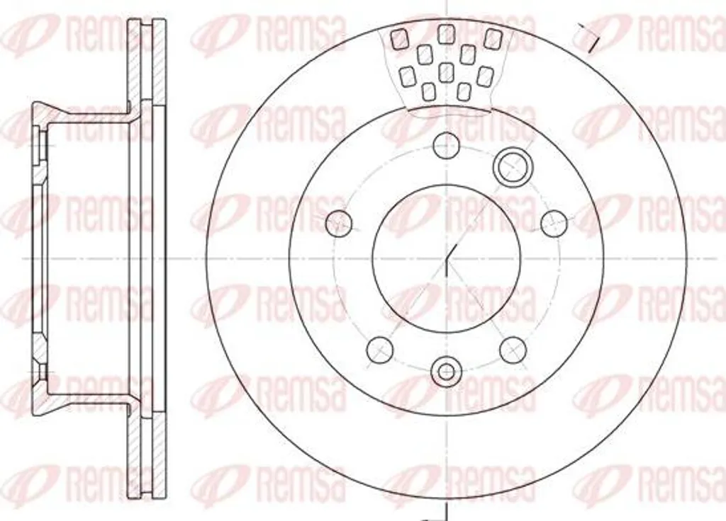 Disque de frein avant pour Sprinter REMSA 6461.10 haute qualité