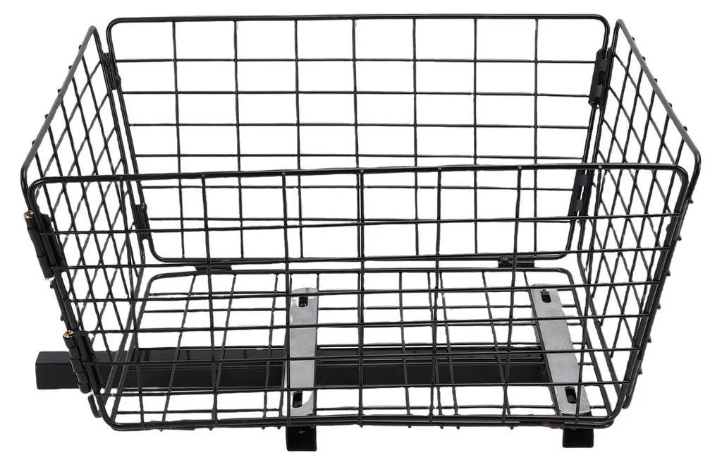 Panier Arrière Métal Robuste Pliable pour Scooter Électrique Courses