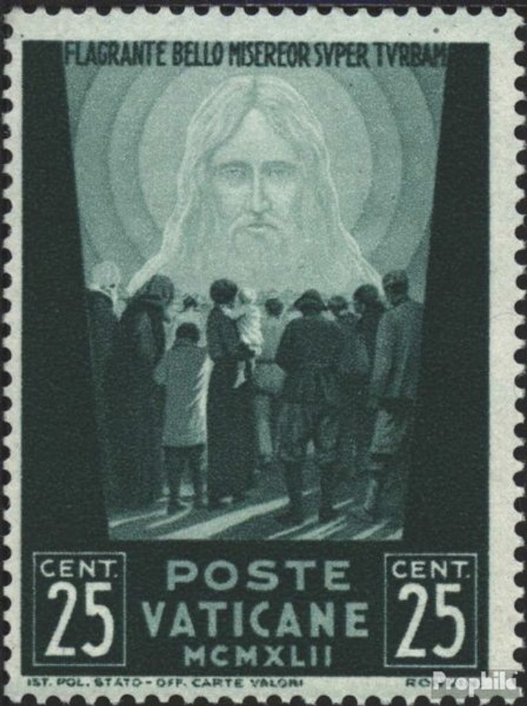 Briefmarken Vatikanstadt 1942 Mi 89 postfrisch Opfer des Krieges
