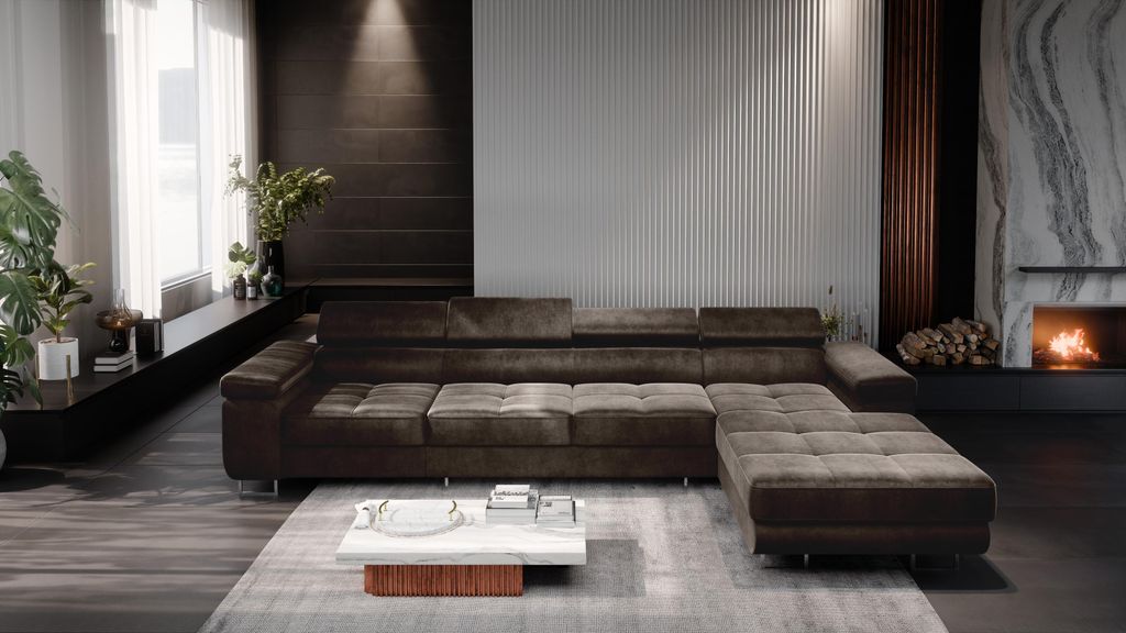 FurMeb24 ECKSOFA LAZZANO MAXI MONOLITH 20 - pravá strana - Obrázek produktu 