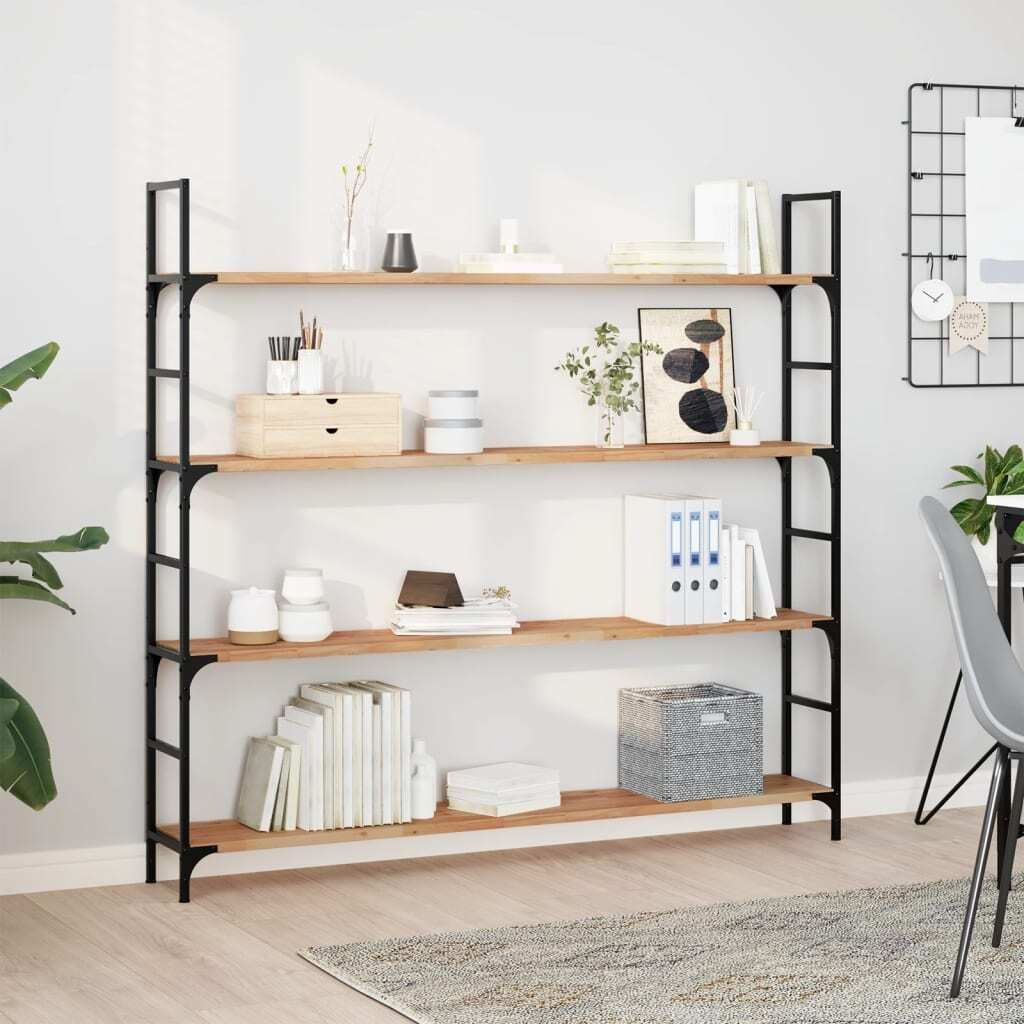 Maison Exclusive - Schweberegale 2 Stk. 140x20x2 cm Massivholz Akazie Ölbehandelt