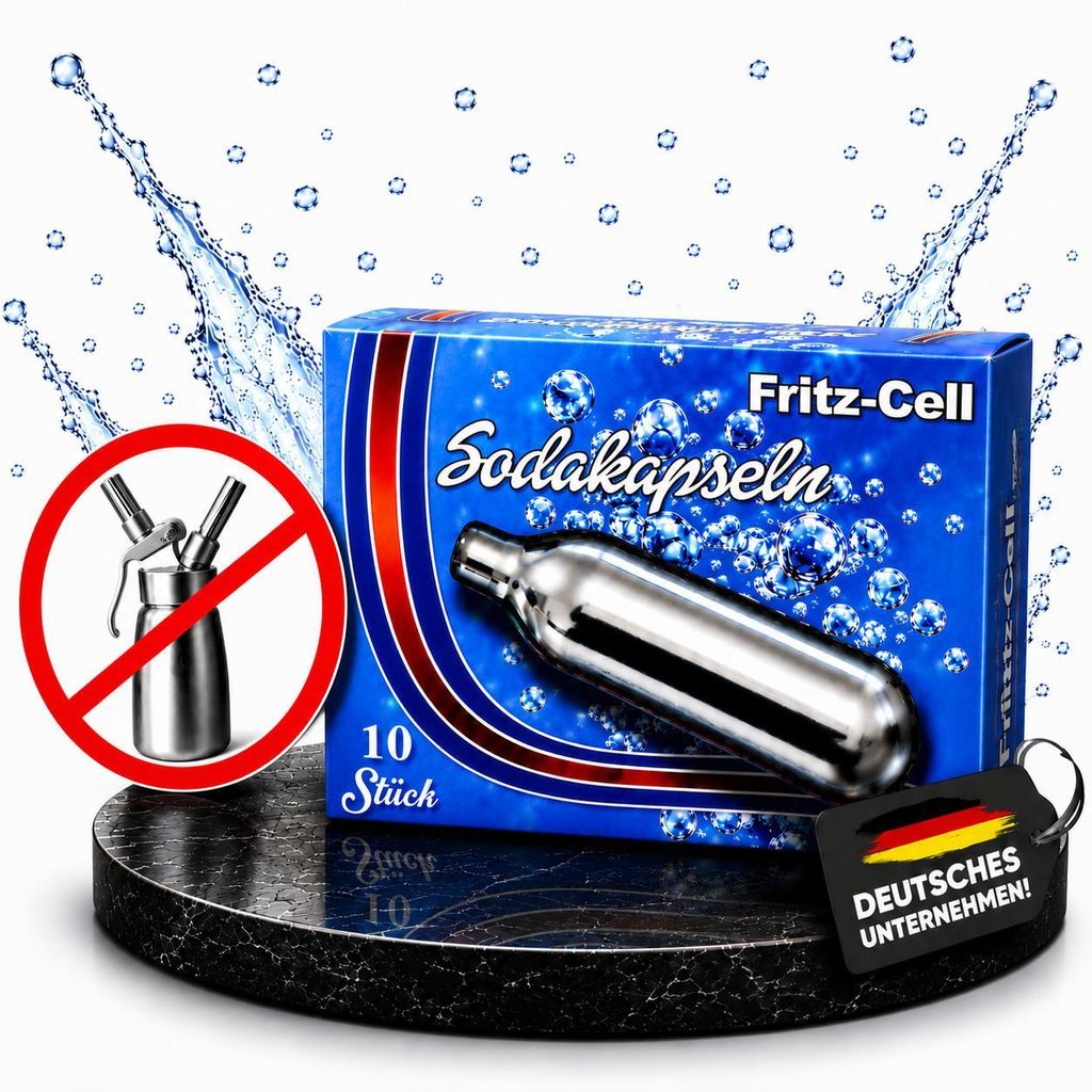 10 x Fritz Cell 8g C02 Sodakapseln - für Sodasyphon, Produktbild 