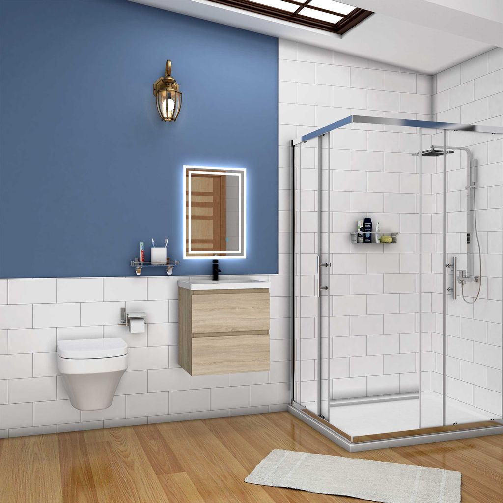Waschtisch mit Unterschrank 50 cm Waschbecken Keramik mit Produktbild 5