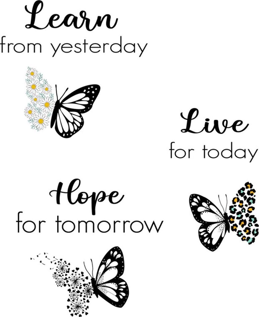 Wandtattoos mit inspirierenden Zitaten zum Thema ?Lebe, lache, liebe¡° und Schmetterlingen šC ideal fš¹r Schlafzimmer und Kinderzimmer.