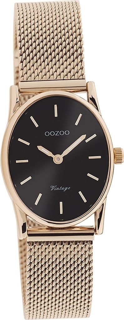 Oozoo Metall Mesh Damen Uhr Analog Quarzuhr Armband rosegold Vintage Series D2UOC10968