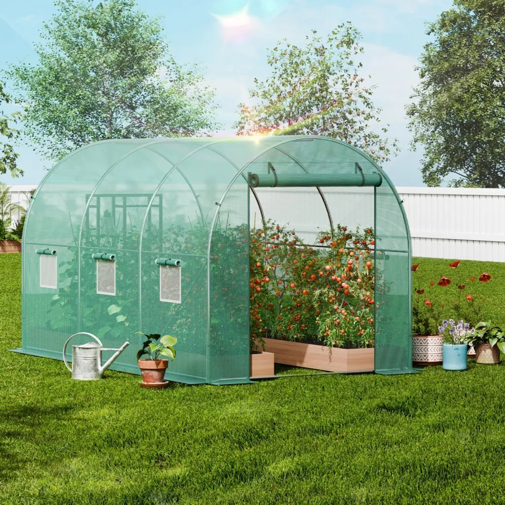 Serre maraîchère praticable 6m² avec bâche armée et aération optimale - 8