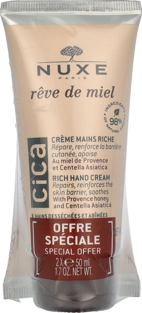 2x50ml Nuxe Reve De Miel Hand Cream Duo Set