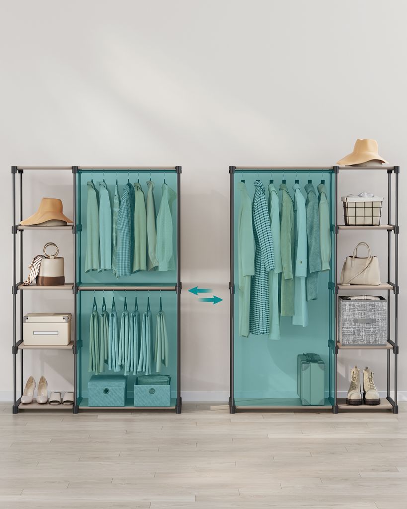 SONGMICS Kleiderschrank offen, freistehender Produktbild 8