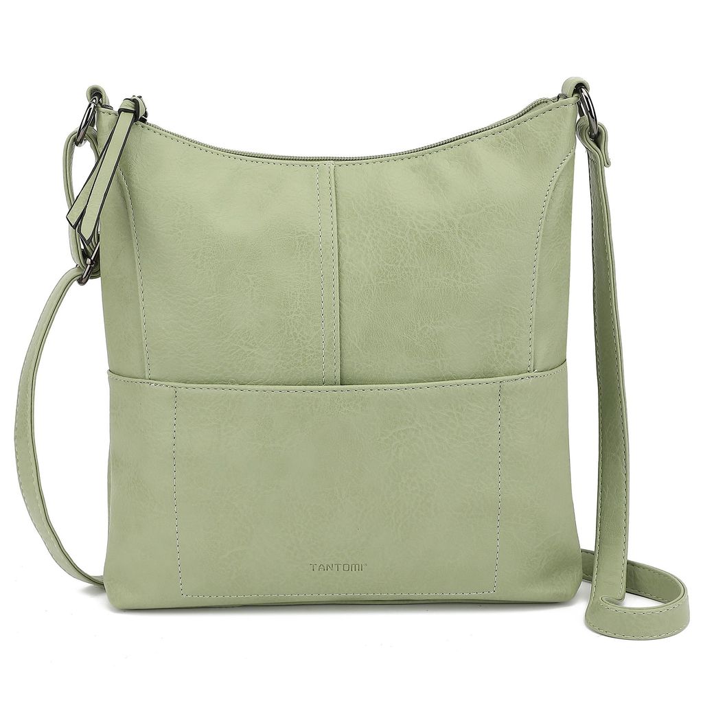 Schultertasche Handtasche Damen Shopper Tasche Crossbody Bag Freizeit leicht, Kunstleder shopper mit Reißverschluss für College Arbeit Einkauf