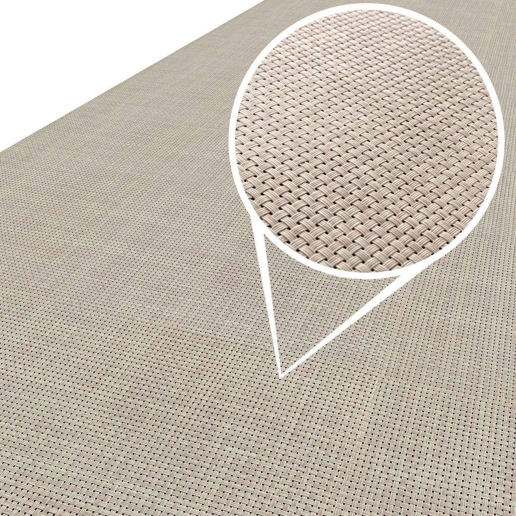 Outdoorläufer Teppich Läufermatte TATAMI Creme Rattan Robust Breite 67cm Länge 400cm