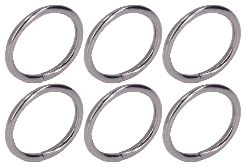 20 Stück Metallringe, 4 x 32 mm, aus robustem, langlebigem Eisen, vielseitig einsetzbar, edle Metall-O-Ringe, grau