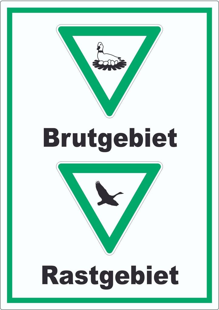 Brut- und Rastgebiet hochkant Aufkleber A5 (148x210mm)