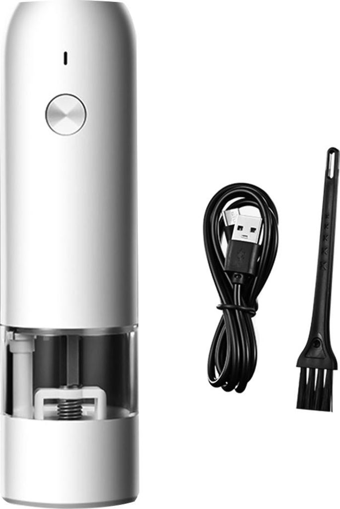 Gewuerzmuehle Kueche Elektrische Mahlflasche 6 Geschwindigkeit Einstellbare Dicke USB Geeignet fuer Meersalz Sichuanpfeffer