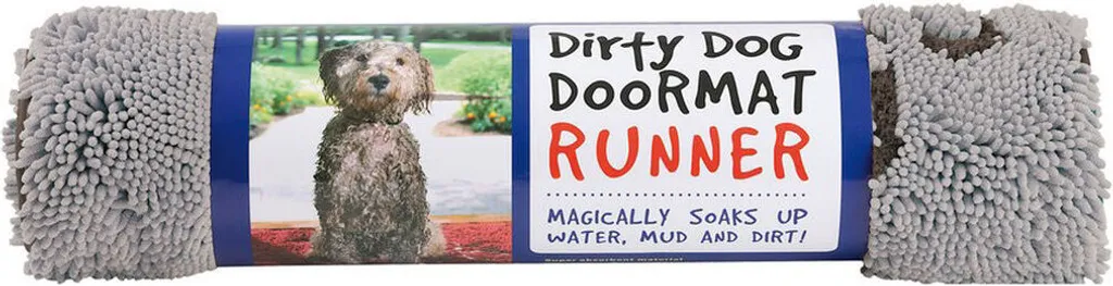 Tapis Chien Stop Boue Dog Gone Smart Runner Gris - Fini les Pattes Sales