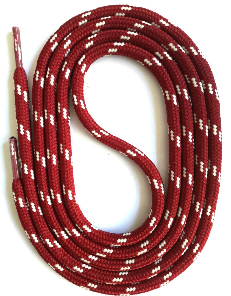SNORS Sicherheitssenkel rund - DUNKELROT / HELLGRAU - 5mm - 120cm