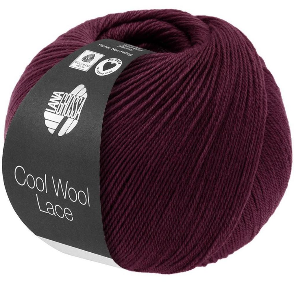 Lana Grossa - Cool Wool Lace 0059 burgund Produktbild 