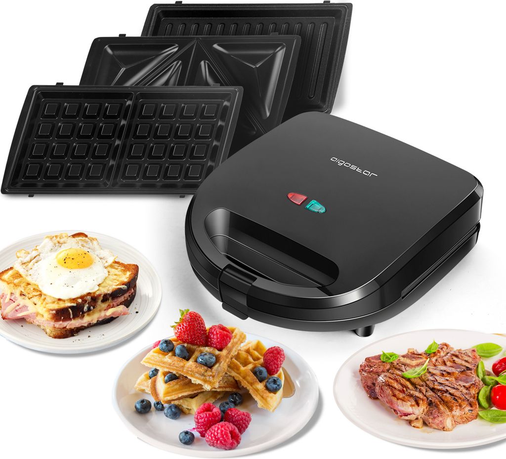 Aigostar - 3 in 1 Sandwichmaker, Sandwichtoaster, Produktbild 1