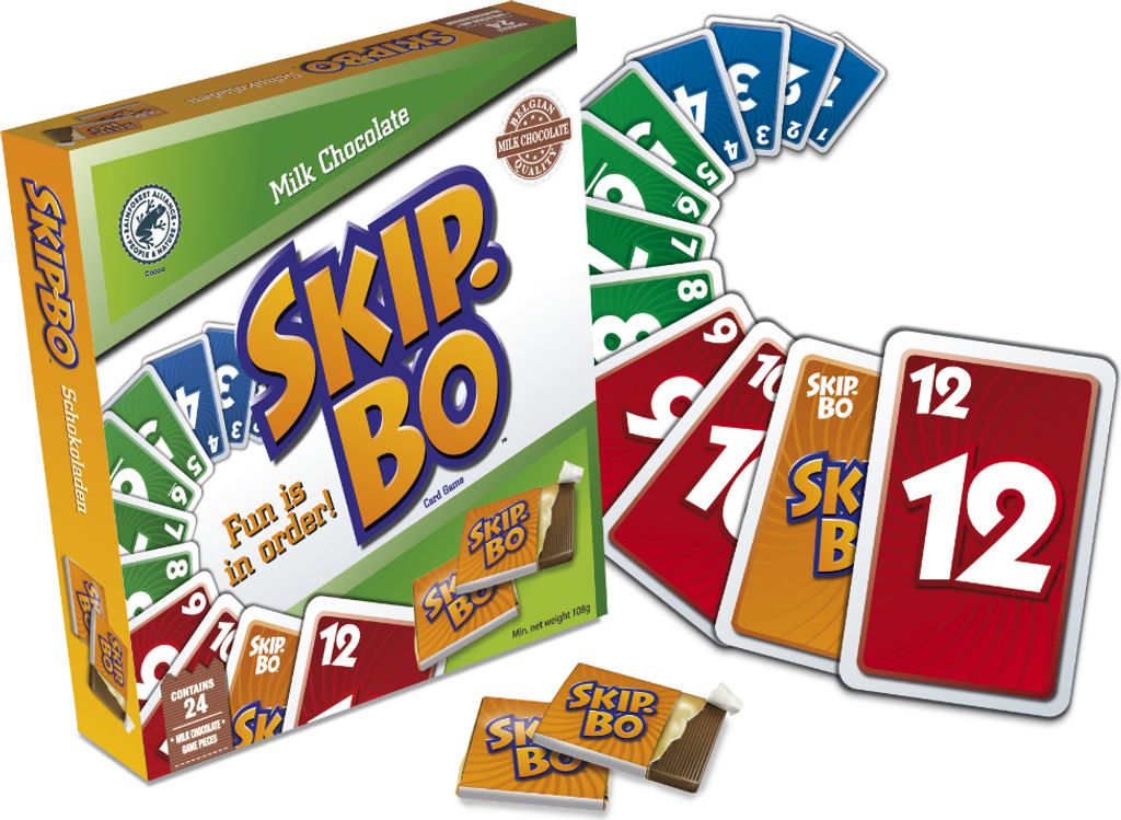 Skip Bo Milch Schokospiel Edition mit belgischer Schokolade 108g