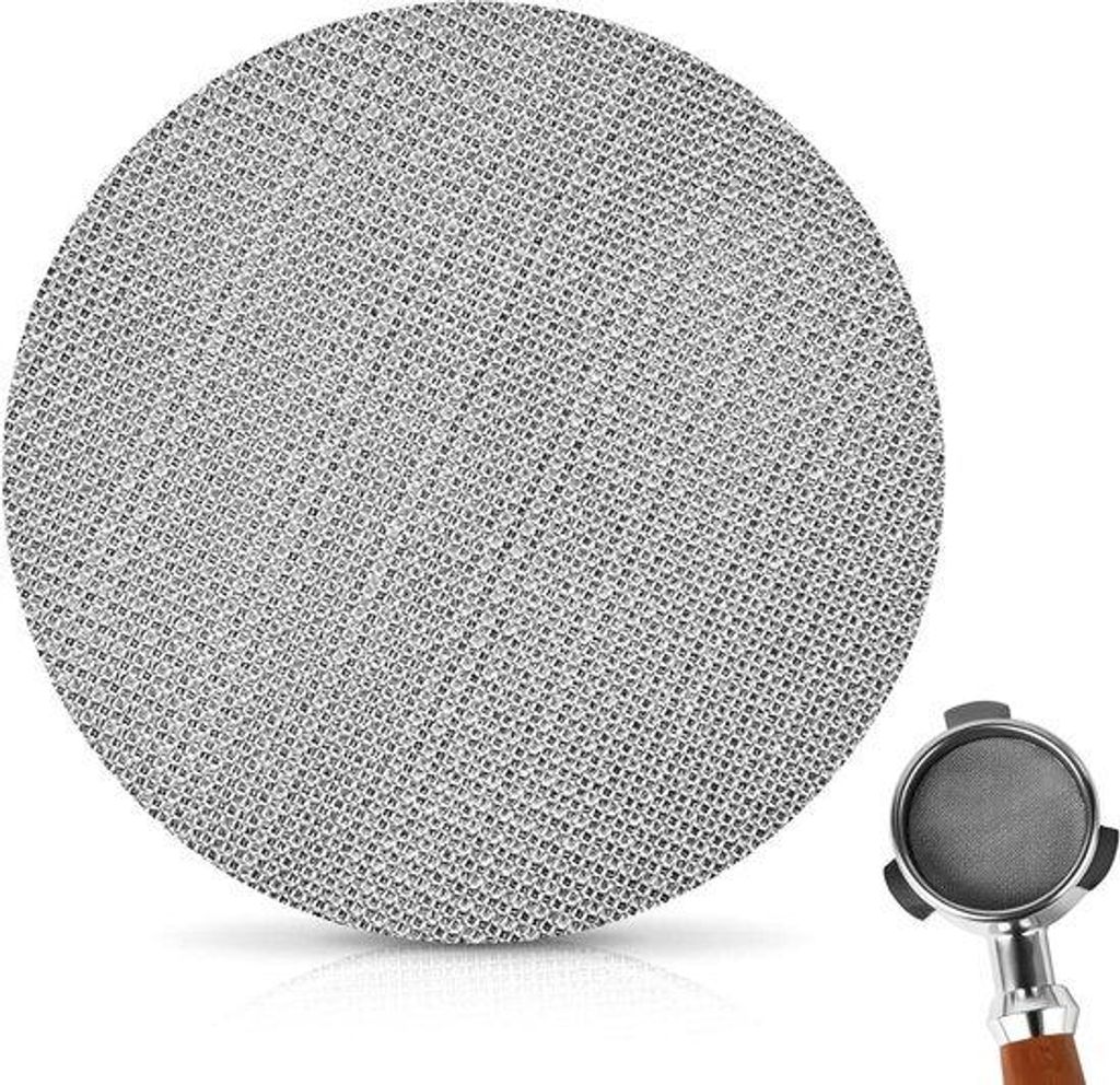 Espresso Filter Scherm für 51 mm Portafilter - Rohe Herbruikbare Messfilter aus Edelstahl, 17 mm Dicke, 150 m