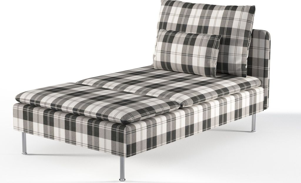 Dekoria Bezug für Söderhamn Recamiere, schwarz- weiss, Bezug für Recamiere