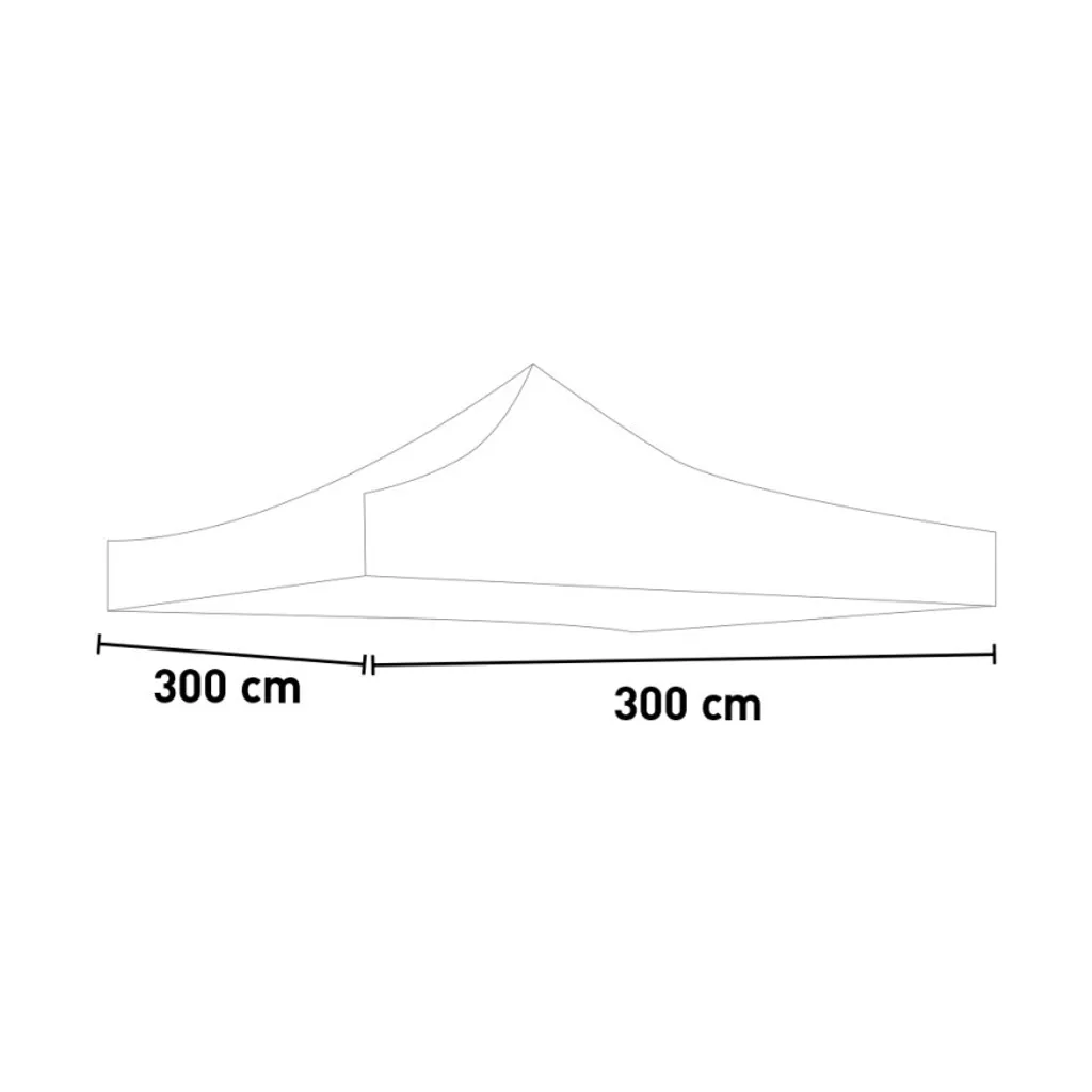 Telo Tetto 3x3 Gazebo Bianco - Impermeabile Ricambio per Mercato e Fiere - 4