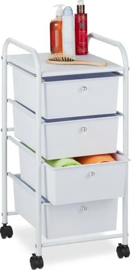 Carrello Estetista Bagno 4 Cassetti: Organizer Makeup e Skincare