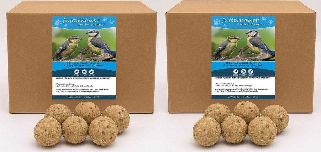 Futterbauer ca. 2 x 100 Stück Meisenknödel ohne Netz Produktbild 
