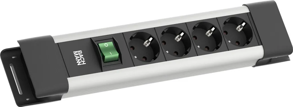 Bachmann CONNECTUS 330.100 - Multipresa 4 Posti Schuko 2m con Interruttore