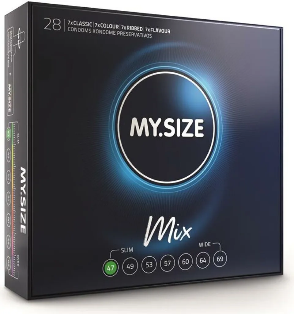 My.Size Mix Misura 1 47mm 28 Pezzi: Preservativi su Misura Snug Fit