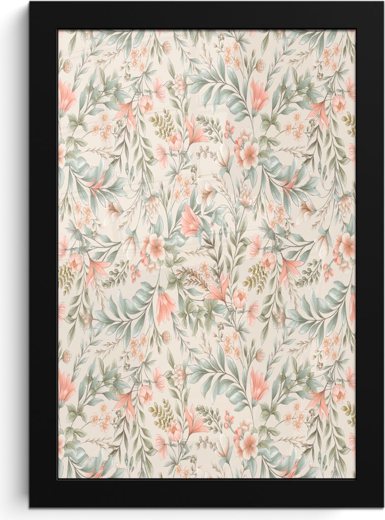 MuchoWow® MuchoWow® Gerahmtes Poster Blumen - Vintage - Produktbild 