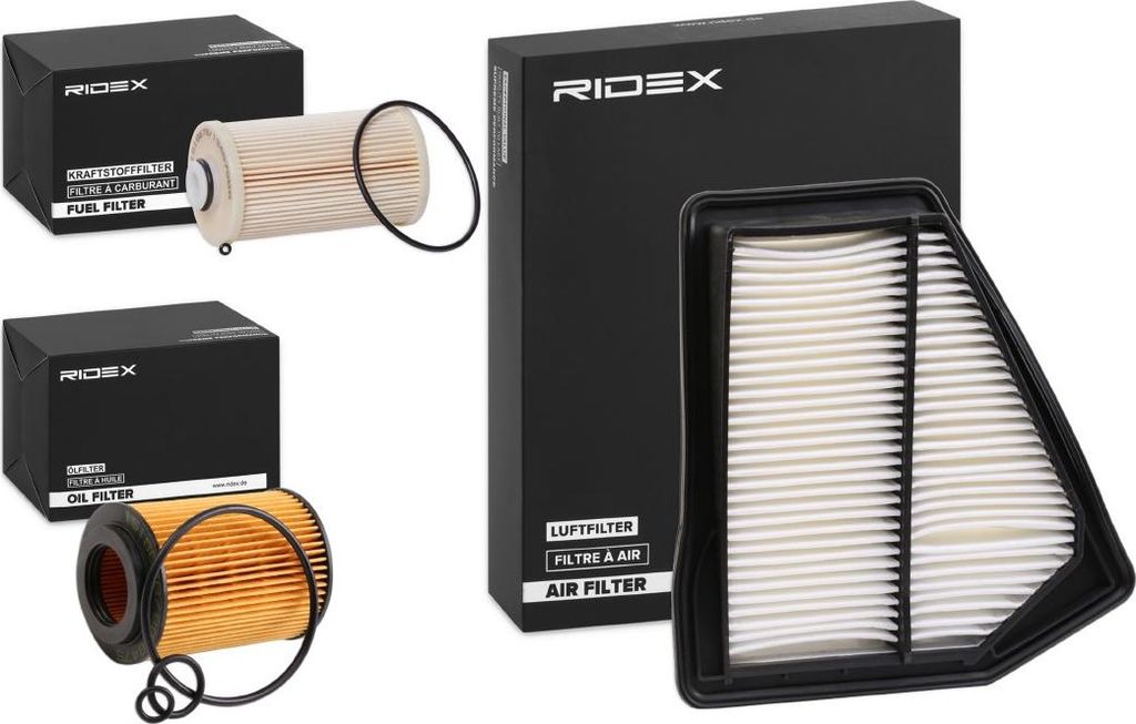 RIDEX Filterset Inspektionspaket Filtersatz für HONDA CR-V III (RE) CR-V IV (RM)