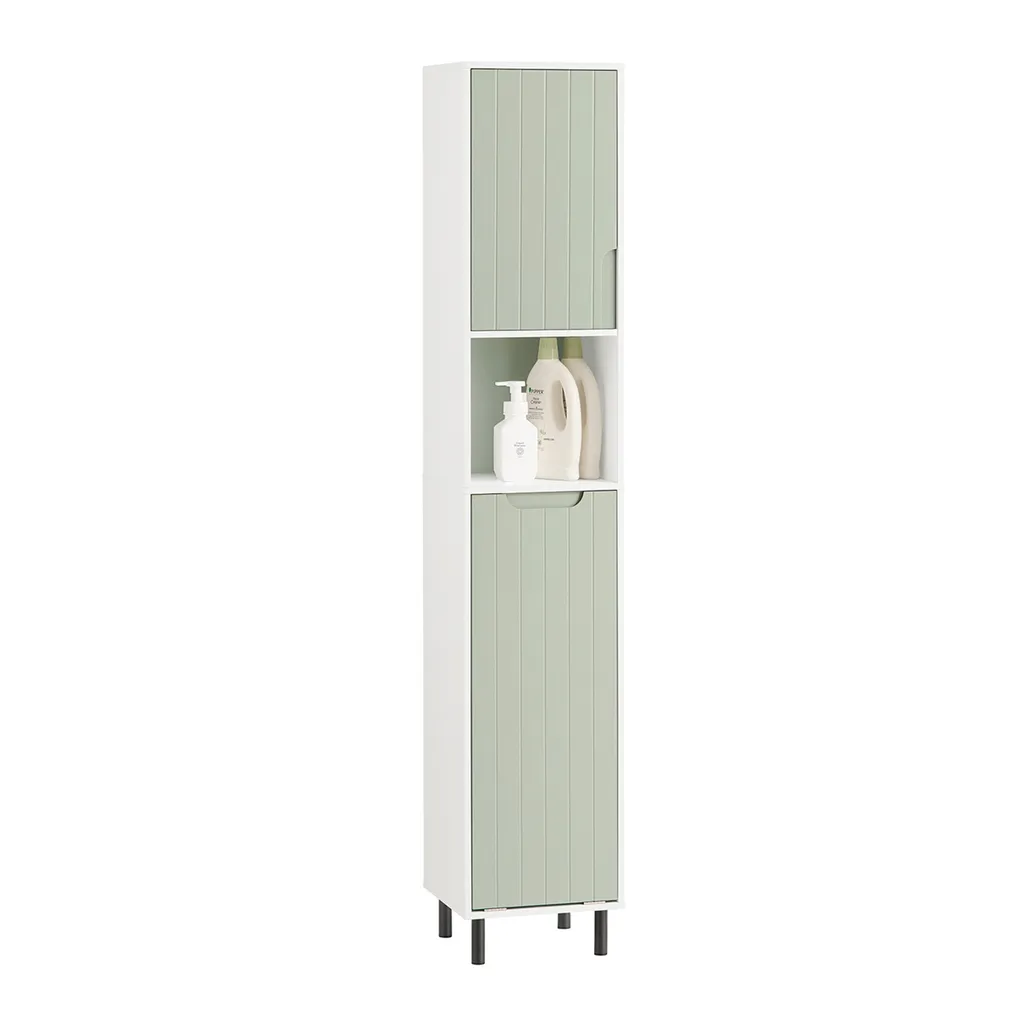 Armoire de Salle de Bain Gain de Place pour Rangement Linge et Soins