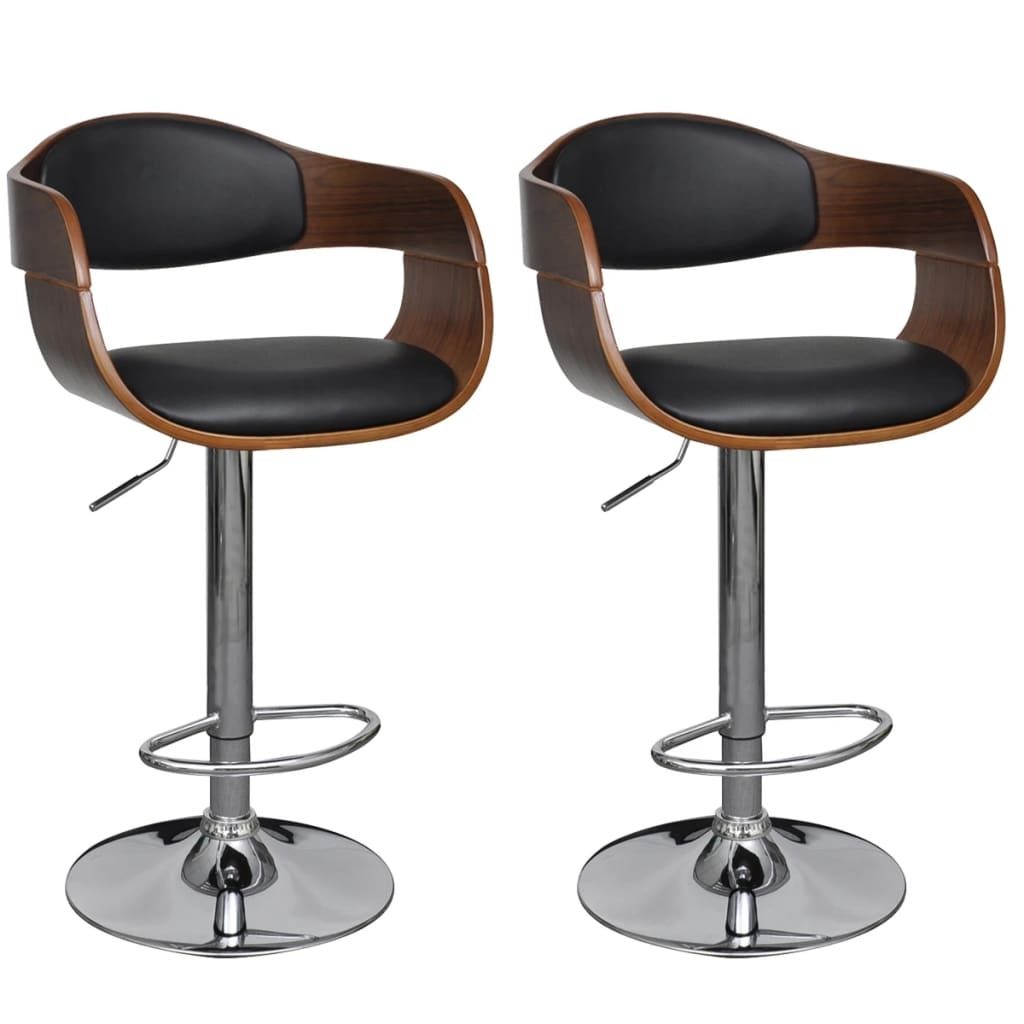 Barové stoličky 2 ks ohýbané dřevo a umělá kůže, 270549  Obrázek produktu 