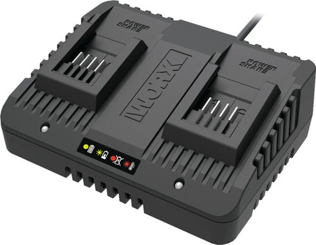 WORX WA3883 Caricatore Rapido 2 Porte 20V - Compatibile PowerShare 4A - 1