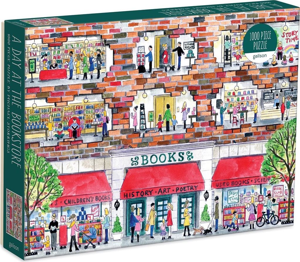 Michael Storrings A Day at the Bookstore 1000 Piece Puzzle Produktbild 