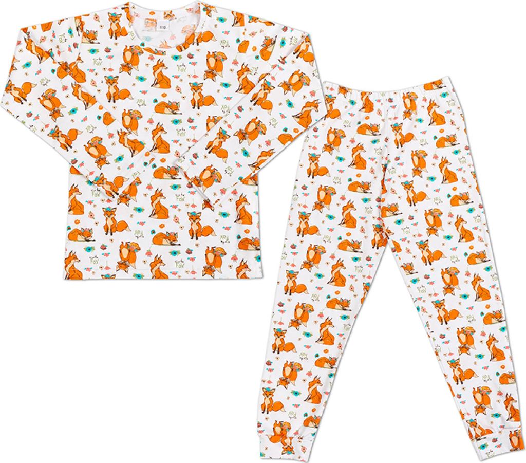 Langärmelige, lange Hosen - 130 - Orange,Weiß