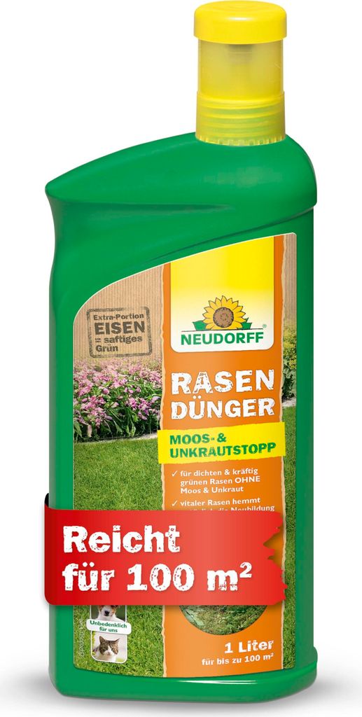 Neudorff Rasendünger Moos-&UnkrautStopp 1L für 100 m² Produktbild 
