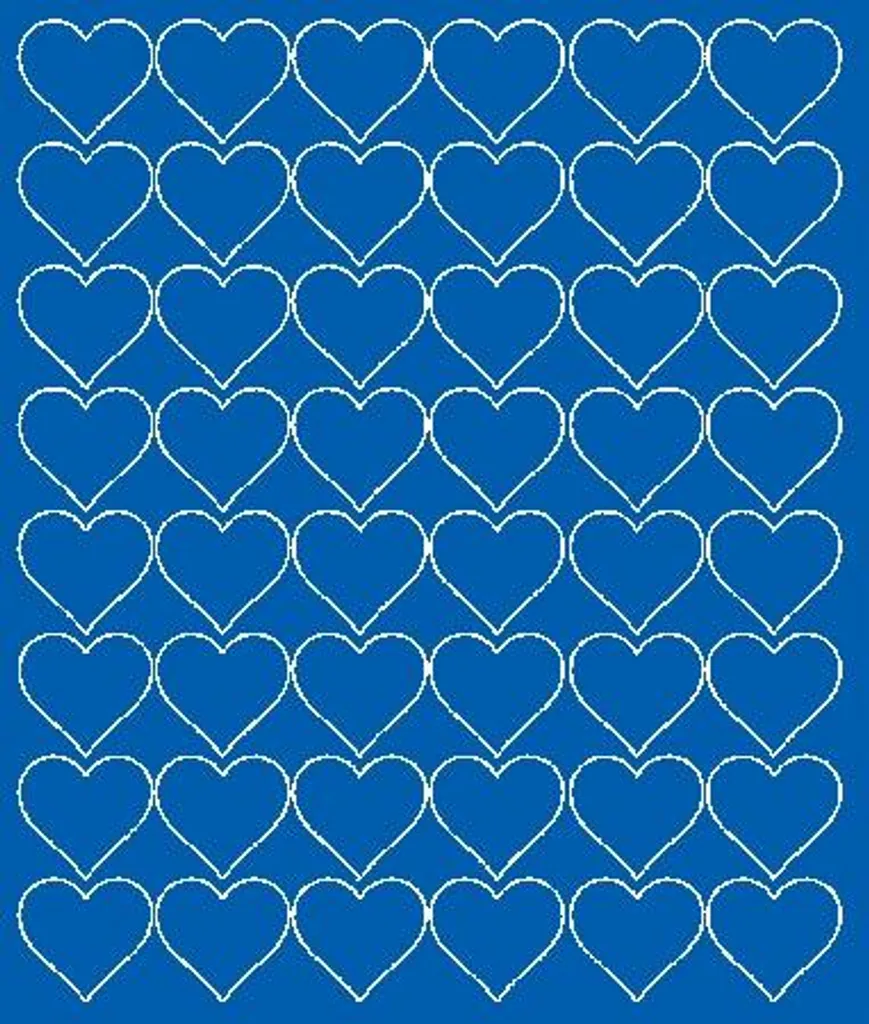 Stickers Cuore Blu Navy Matt 30mm - 48 Etichette Decorative San Valentino