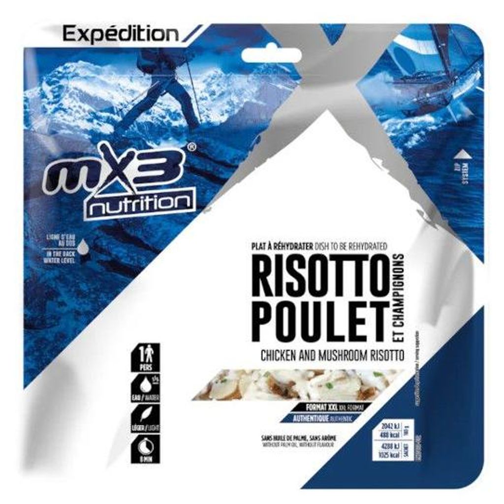 Piatto liofilizzato MX3 (816) Risotto con pollo e funghi Immagine del prodotto 