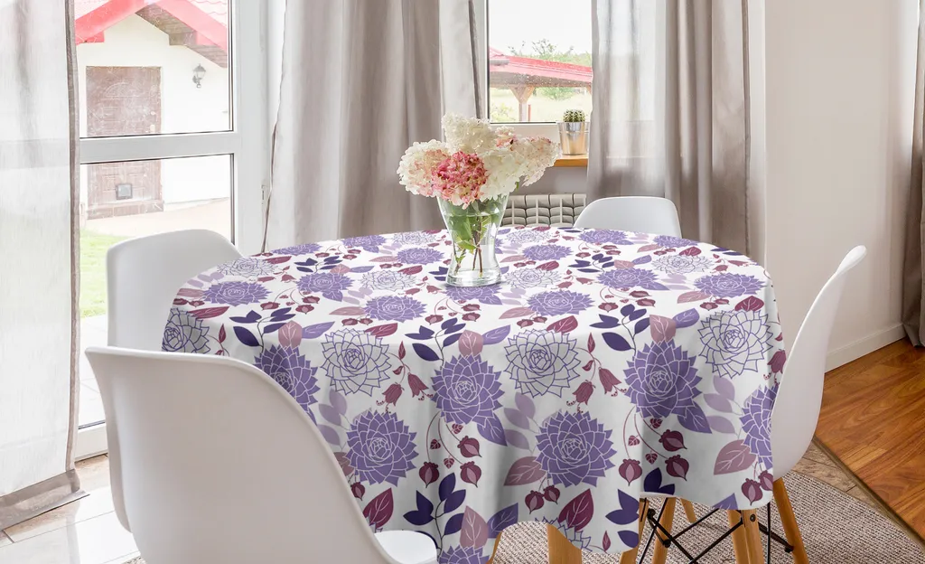 Tovaglia Rotonda Viola Abakuhaus 150cm: Flower Power per il tuo Tavolo