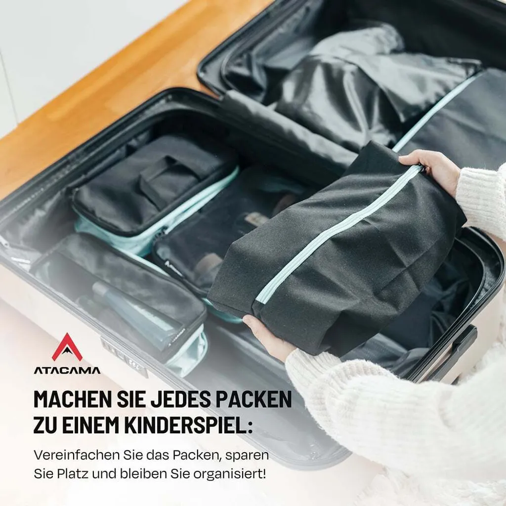 Atacama Compression Packing Cubes Set 8 - Nero - Viaggio in Zaino - 7
