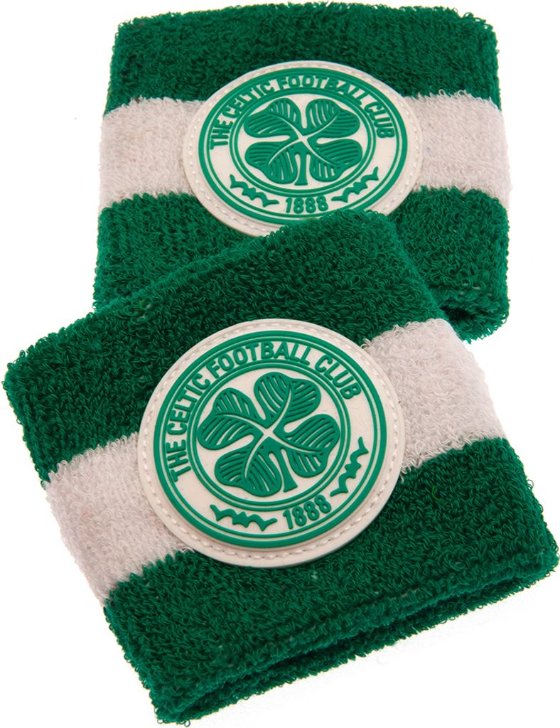 Celtic FC - Armband 2er-Pack TA10971 (Einheitsgröße) (Grün/Weiß)
