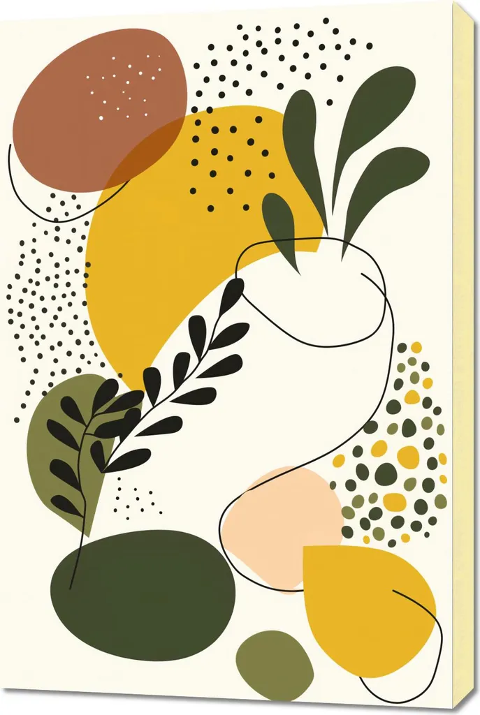 Decorazione Parete Botanica 60x90 - Quadro Moderno per Soggiorno e Camera