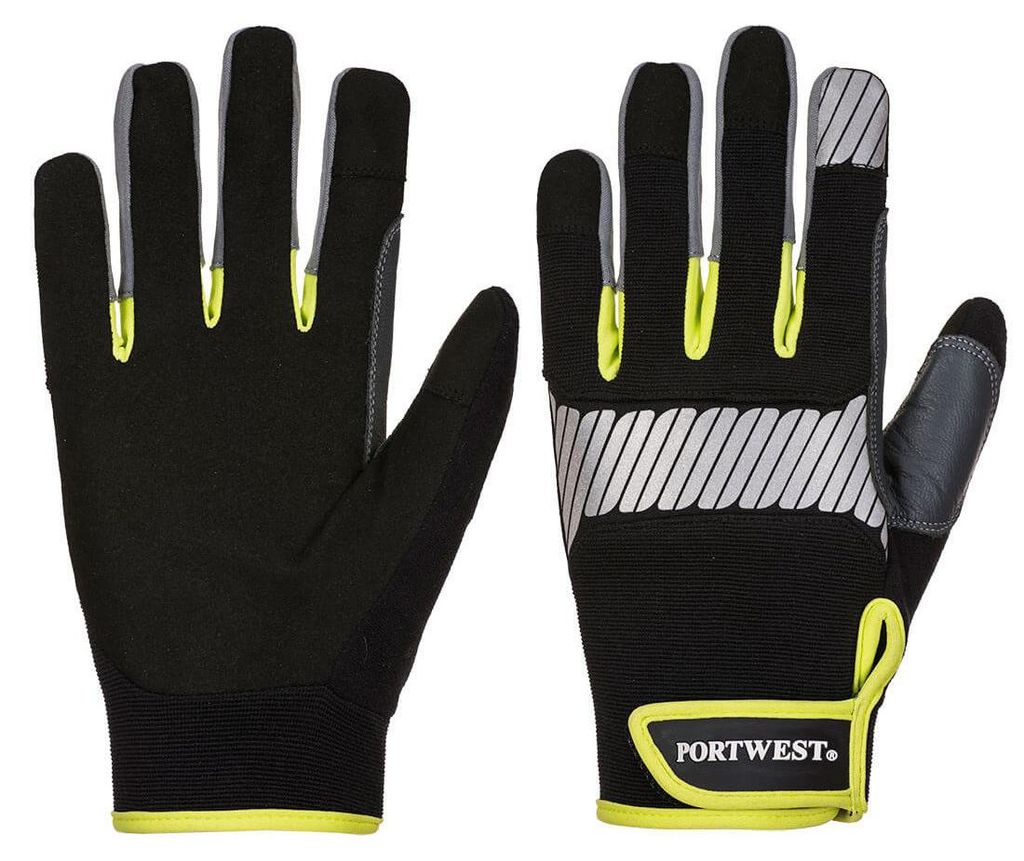 Portwest A770 PW3 MEHRZWECK-MECHANIKER-HANDSCHUH Black/Yellow Gr. XXL