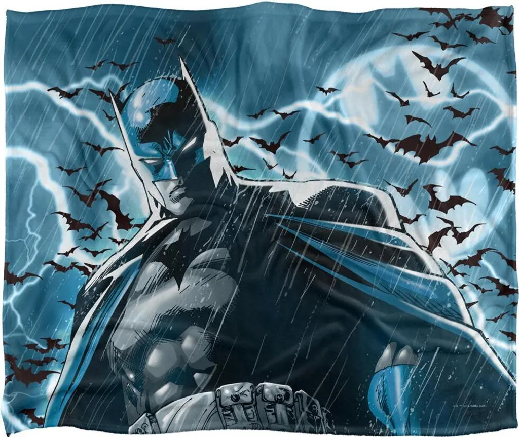 Batman Couverture Motif Éclairs TV18653 - Plaid Douillet Taille Unique