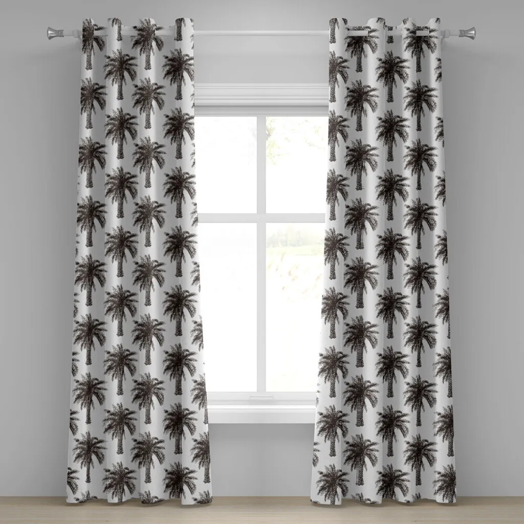 ABAKUHAUS Tenda Palma Vintage Marrone Bianco 280x175cm per Soggiorno