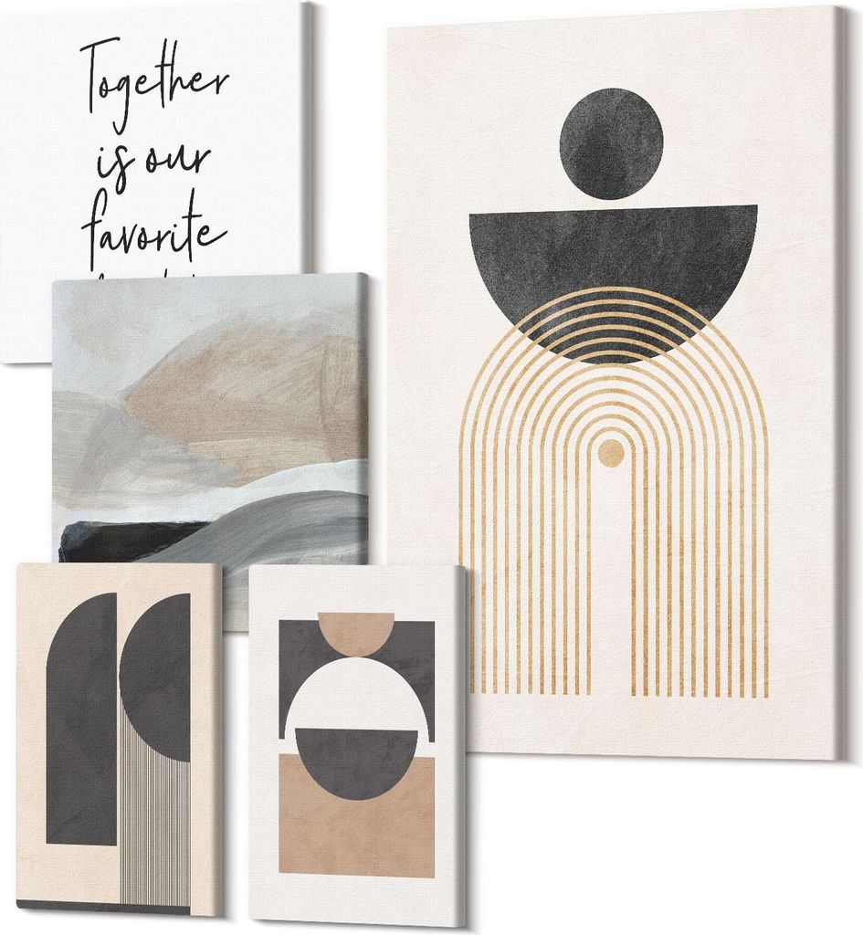 Leinwandbilder Mehrteilig 5-teilig – Modernes Design – Hochwertiger Polycanvas Kunstdruck – Wanddekoration & Wandkunst – Bilder für Zuhaus...